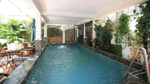 Swimming pool and Unique French style house for rent in Tu Hoa, Tay Ho