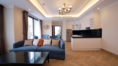 Open view 02 bedrooms apartment for rent in Yen Phu Island Hanoi