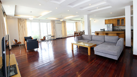 Large size and Lakeview 03 bedroom apartment for rent in Tay Ho