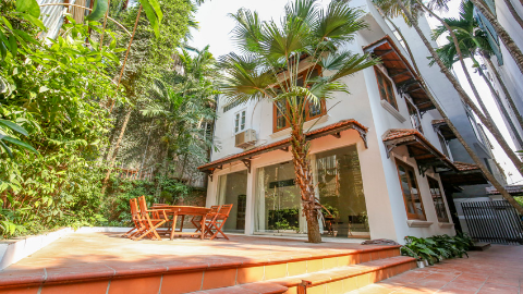 French style and Garden 04 bedroom house for rent in Tay Ho