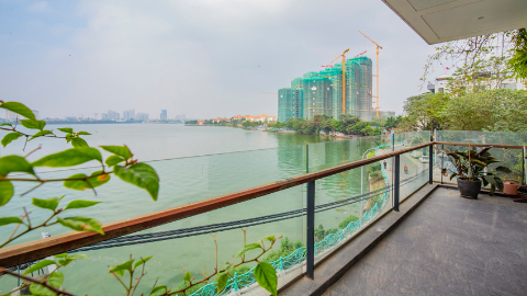 Balcony and Lakeview 02 bedroom apartment for rent in Tay Ho