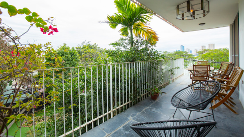 Lakeview & Balcony 03 bedrooms plus 01 working room for rent in Tay Ho