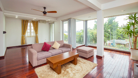 Lake view and nice balcony 02 bedroom apartment for rent in Tay Ho