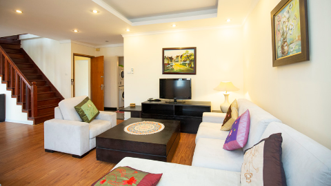 Balcony and Duplex 03 bedroom Apartment in Hoan Kiem