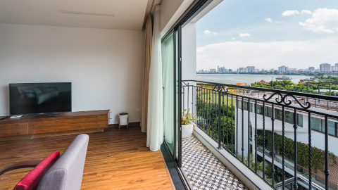 Lakeview 03 bedroom duplex  apartment for rent near flower garden Tay Ho