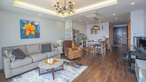 Modern design with fully furnished 02 bedroom apartment for rent at Dleroi Solei