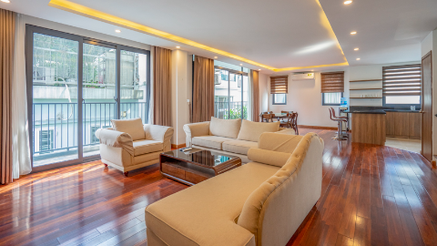 Duplex and high floor 03 bedroom apartment for rent in Tay Ho