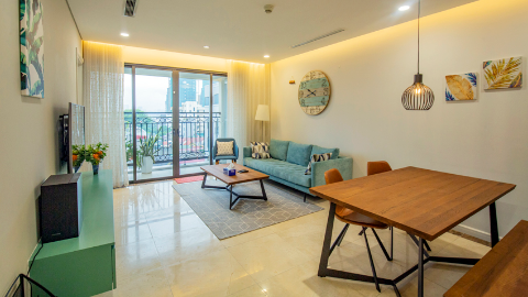 Modern style with simplify design 03 bedroom apartment for rent at Dleroi Solei