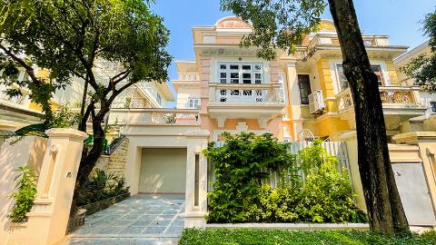 Outdoor space with 04 bedroom villa for rent at D Block, Ciputra, Tay Ho