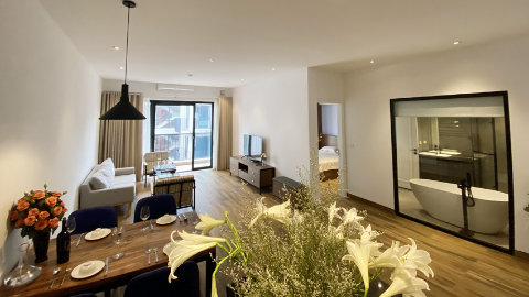 Modern style with brandnew 02 bedrooom apartment for rent in Tay Ho