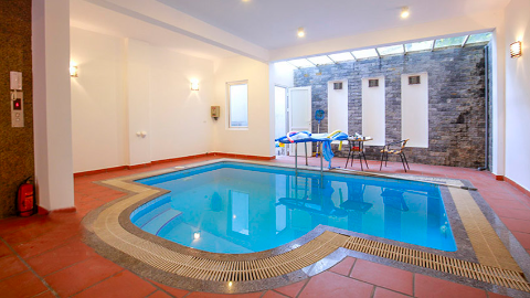 Swimming pool with front yard 04 bedroom house for rent in Tay Ho, West lake
