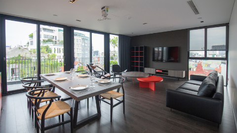 Contemporary and modern style 03 bedroom apartment for rent in Tay Ho