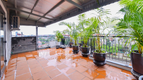 Amazing terrace with niceview 01 bedoom apartment for rent in North Tay Ho, West lake