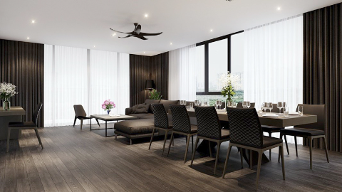 Modern high-quality 3 bedroom apartment with lake view in Xuan Dieu for rent