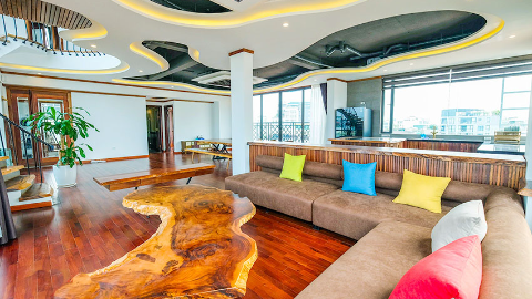 Stunning lakeview with garden 04 duplex apartment for rent in Tay Ho, West lake