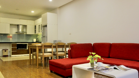 Homely serviced 2 bedroom apartment in To Ngoc Van for rent