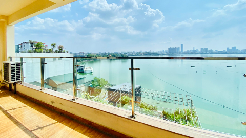 Lakeview and spacious 03 bedroom apartment for rent in Yen Phu Village, Tay Ho