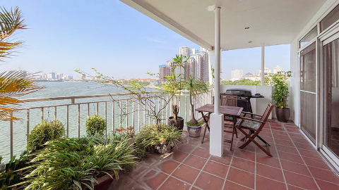Big terrace with amazing lakeview 02 bedroom apartment for rent in Tay Ho
