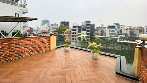 Big terrace with lakeview 03 bedroom apartment for rent in Tay Ho, West lake