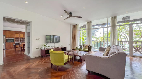 Charming with big balcony 04 bedroom apartment for rent in Tay Ho West lake