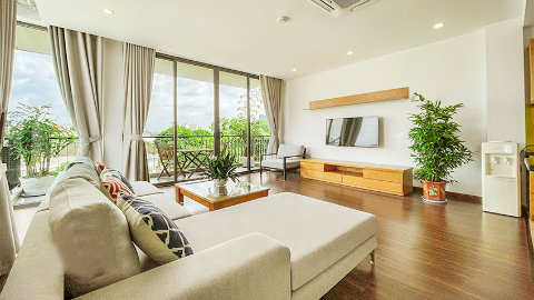Lakeview with balcony 02 bedroom apartment for rent in Tay Ho West lake