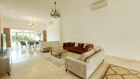 Amazing garden with riverview 05 bedroom house for rent at Q block Ciputra
