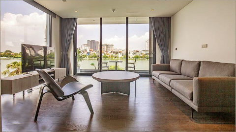 Lakeview and open balcony 02 bedroom apartment for rent in Tay Ho Westlake