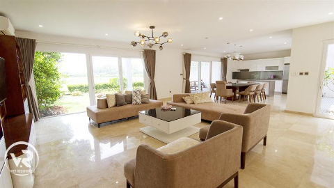 Amazing agrden with Luxury furnished 06 bedroom Villa for rent at Q block Ciputra