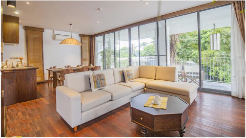 Lakeview with big balcony 03 bedroom apartment for rent in Tay Ho West lake