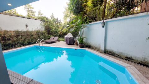 Swimming pool with garden 04 bedroom house for rent in Tay Ho West lake