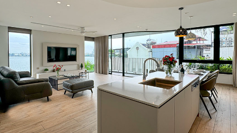 Brandnew with wonderful lakeview 03 bedroom apartment for rent in Tay Ho West lake