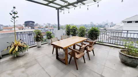 Duplex style with big terrace 03 bedroom apartment for rent in Tay Ho West lake