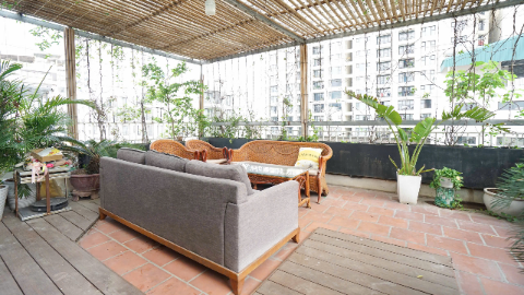 Duplex style with big terrace 03 bedroom apartment for rent in tay ho West lake
