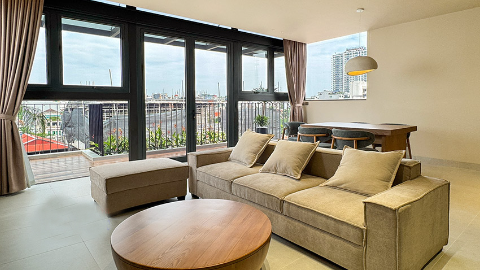 Modern with balcony 01 bedroom apartment for rent in Tay Ho West lake