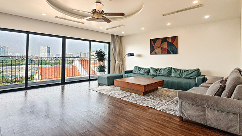 Duplex style with big lakeview 03 bedroom apartment for rent in Tay Ho West lake