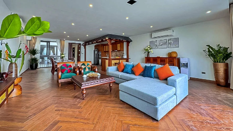 Indochina style with lakeview 03 bedroom apartment for rent in Tay Ho West lake