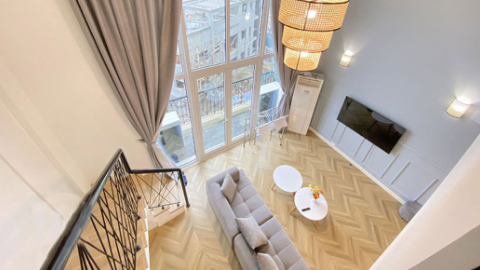 Duplex style with 04 bedroom apartment for rent near French School Long Bien