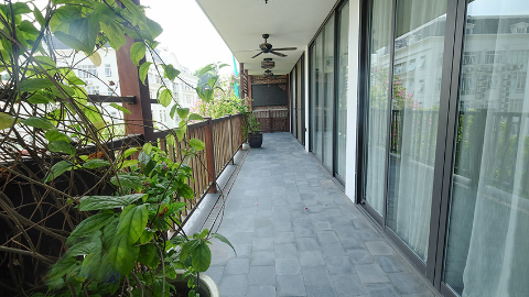 Indochina style with big balcony 03 bedroom apartment for rent in Hoan Kiem Ha Noi