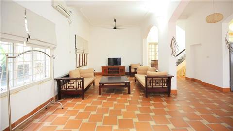 Garden & front yard 04 bedroom house for rent in To Ngoc Van, Tay Ho