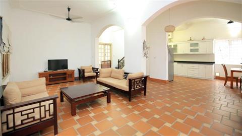 Garden & front yard 04 bedroom house for rent in To Ngoc Van, Tay Ho