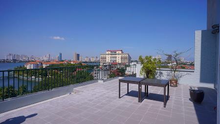 Lake view duplex apartment for rent with 4 bedrooms in prime location Tay Ho