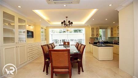 Dining area open to the kitchen