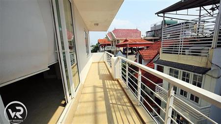 Balcony on top floor
