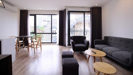 Striking one bedroom apartment for rent in To Ngoc Van, balcony