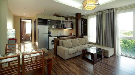 Shiny apartment for rent in Tay Ho Hanoi, one bedroom, open green view
