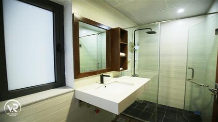Bathroom with glass shower