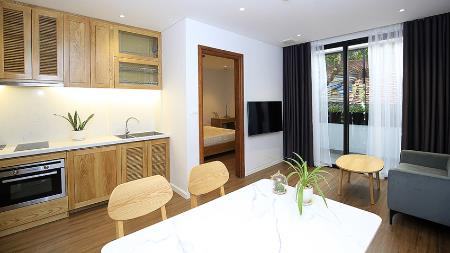 Soothing 01 bedroom apartment for rent in Tay Ho, dishwasher