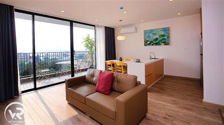 Living room, beyond to lake view
