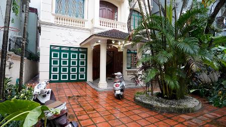 French style garden unfurnished villa in Tay Ho, Westlake for rent