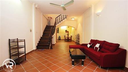 The living room on the first floor